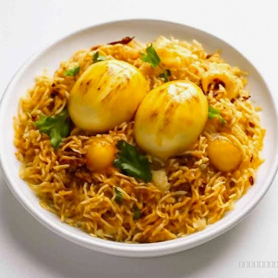 EGG DUM BIRYANI with Raita