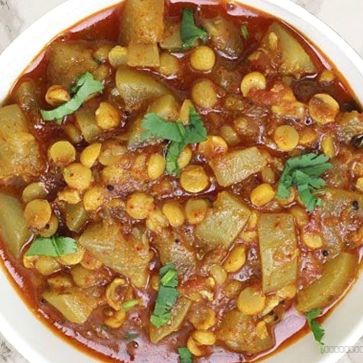 Lauki- chana dal sabzi + phulka roti(3)
