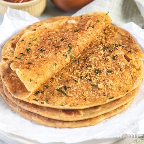 PANEER PARATHA(3) WITH CURD