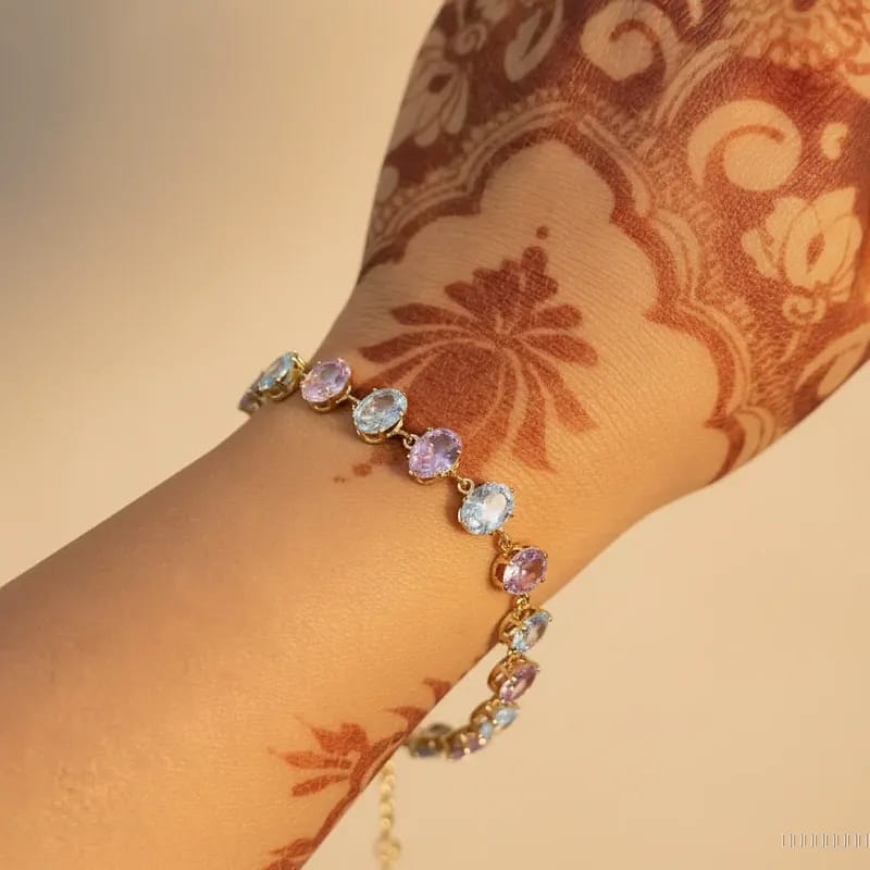 goldpolish stonechain bracelet