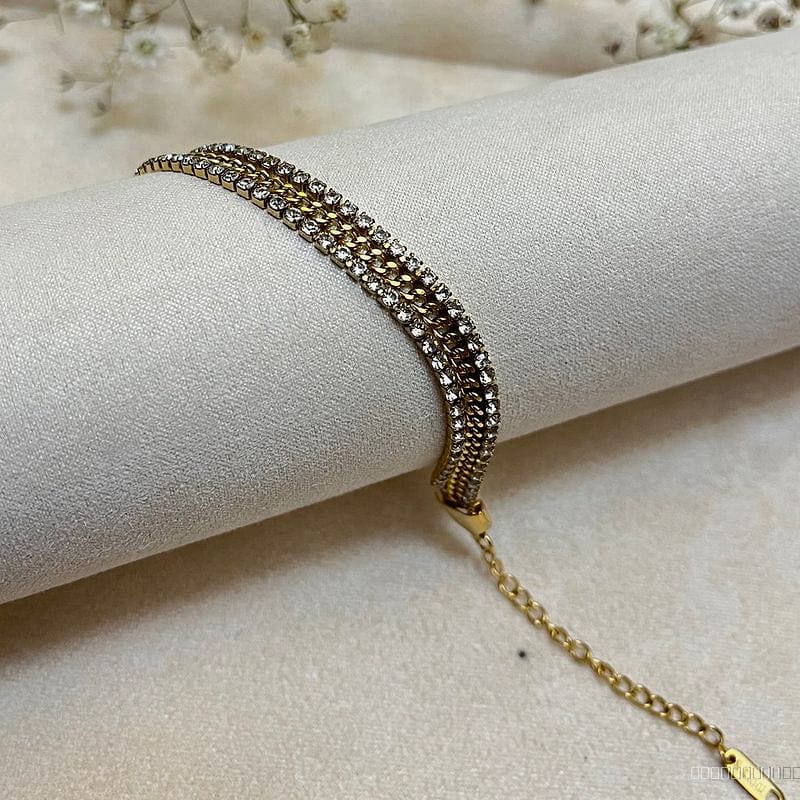 3 layer tennis bracelet