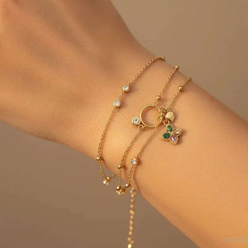 multicolor goldchain bracelet