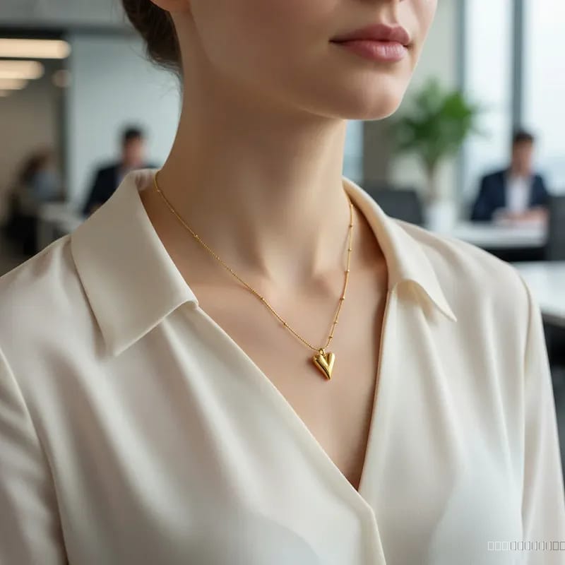 gold heart chain