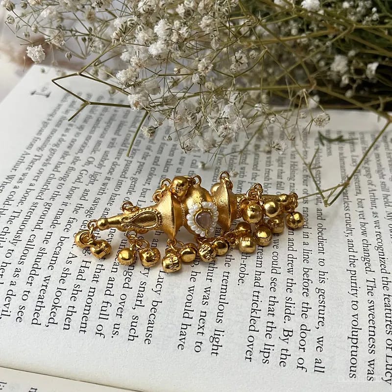 brass ghungroo finger ring