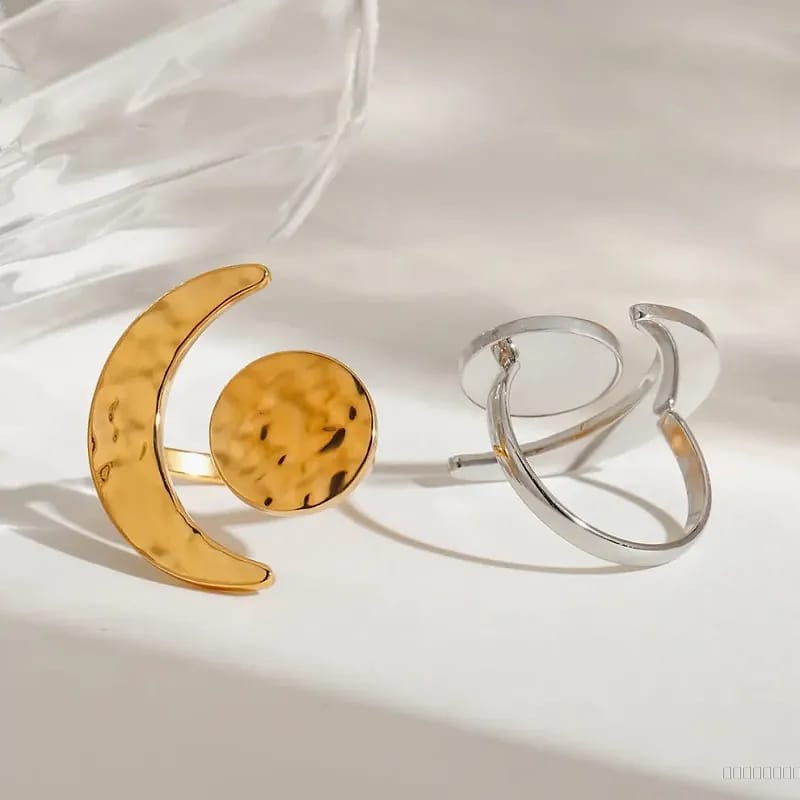 gold moon ring