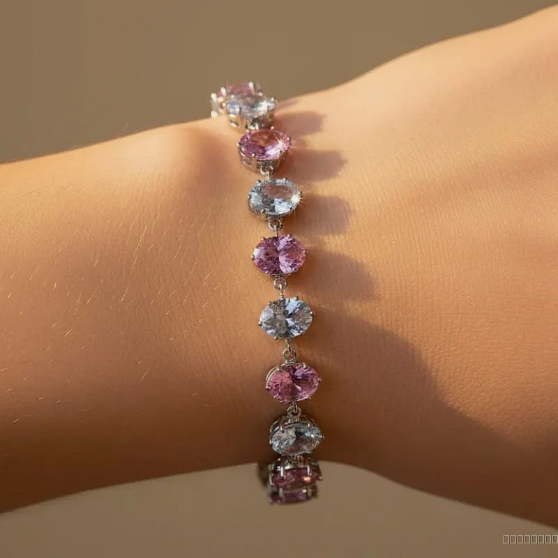 silver polish stonechain bracelet