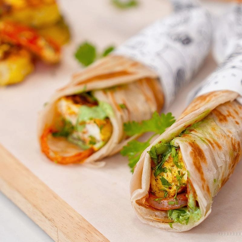 Paneer tikka roll ( minimum 2 orders)