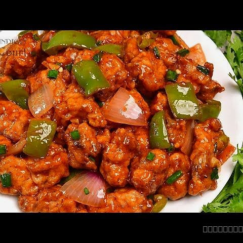 (Dinner)Boneless chilli chicken 