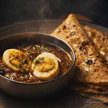 (Dinner)Egg Chana dal curry with paratha (3)