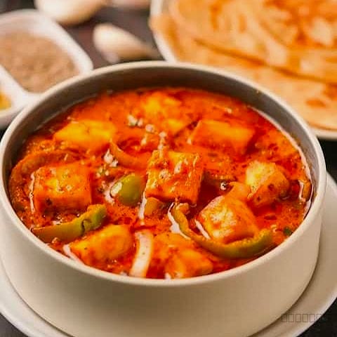 Paneer bhuna masala and paratha (4)