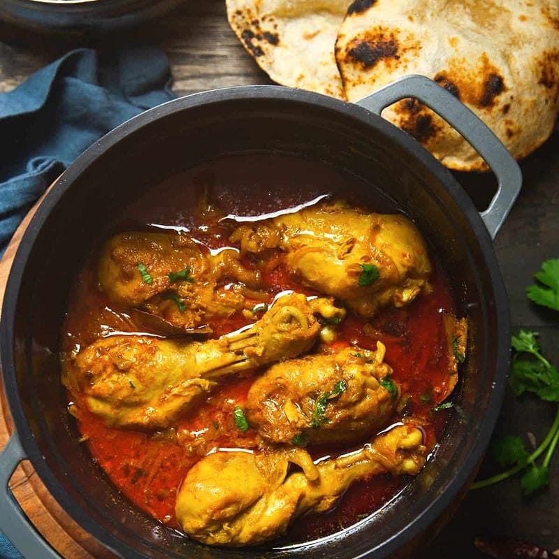 Chicken curry with roti (4)